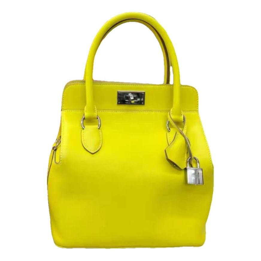 Toolbox leather handbag