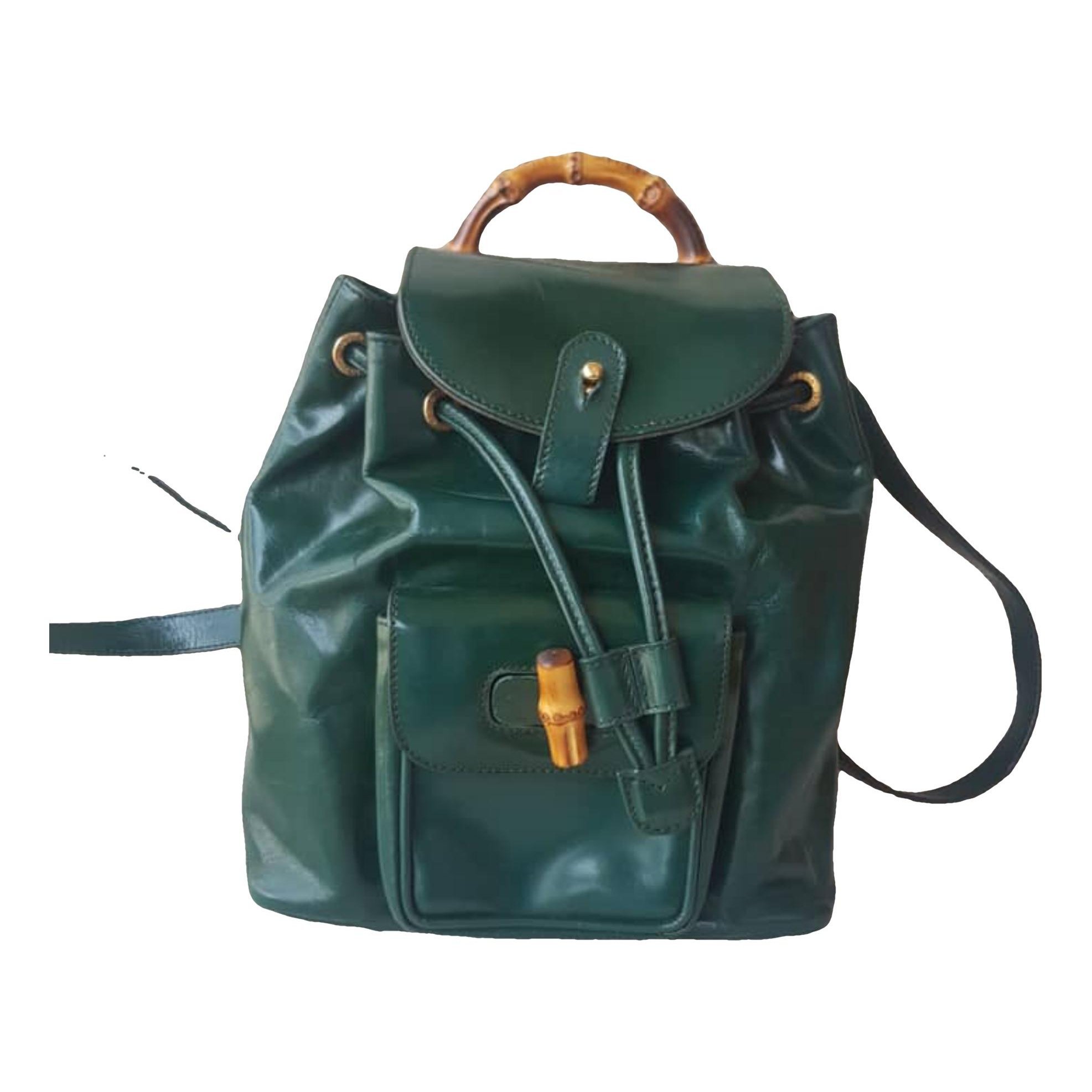 Bamboo Tassel Oval leather backpack