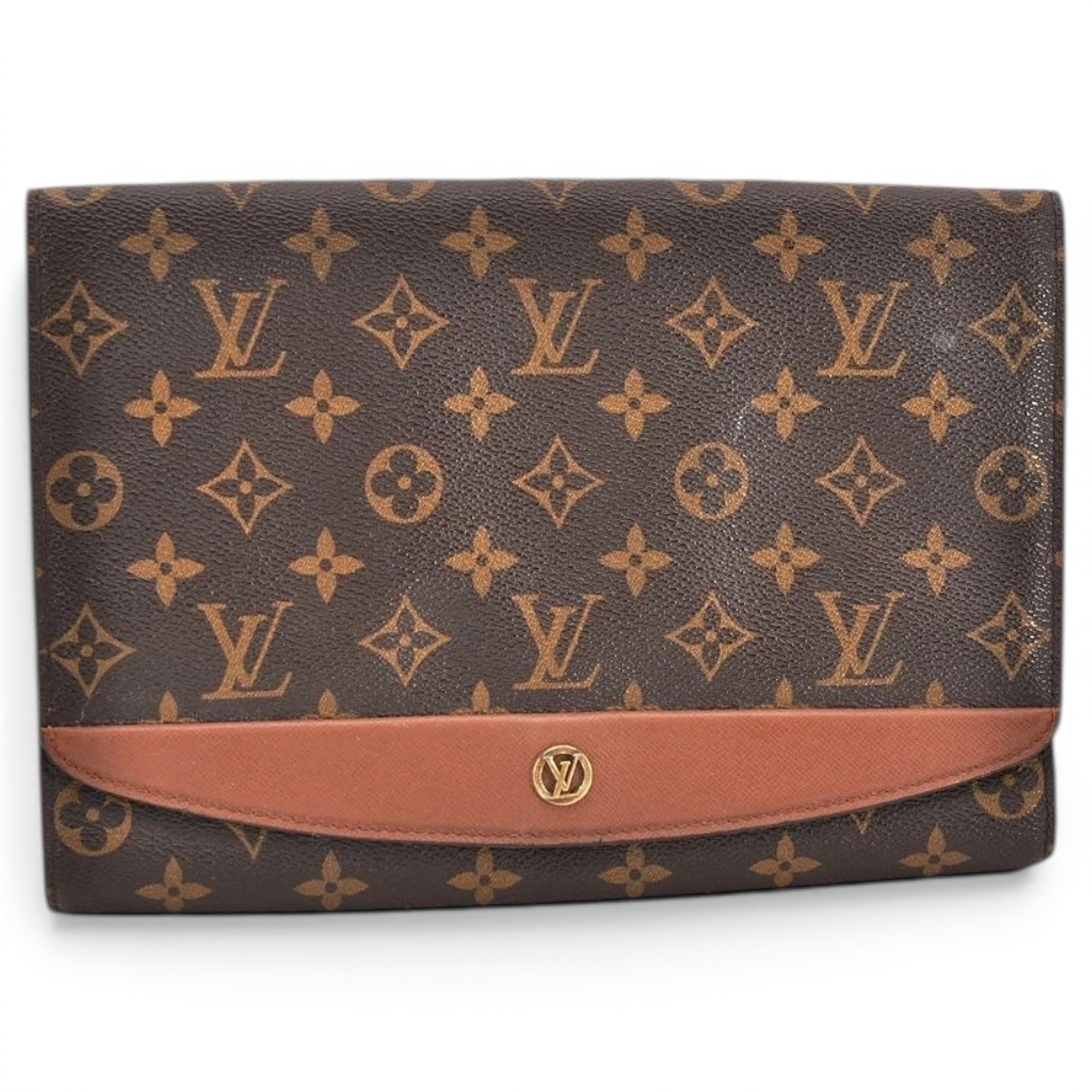 Leather clutch bag