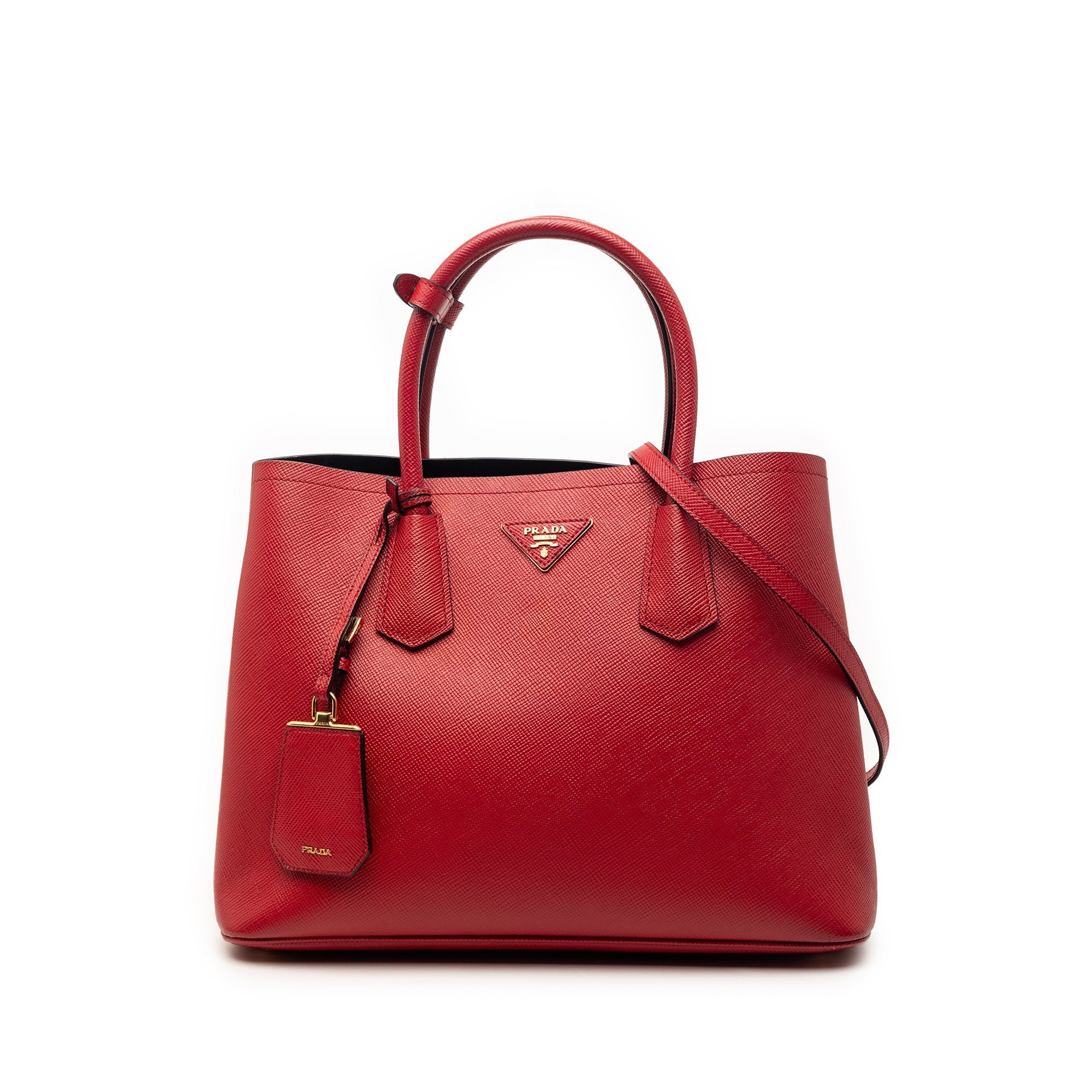 Double leather satchel