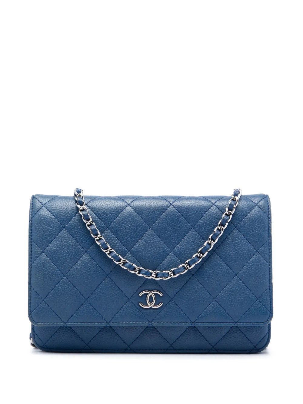2008-2009 CC Quilted Caviar Wallet on Chain crossbody bag