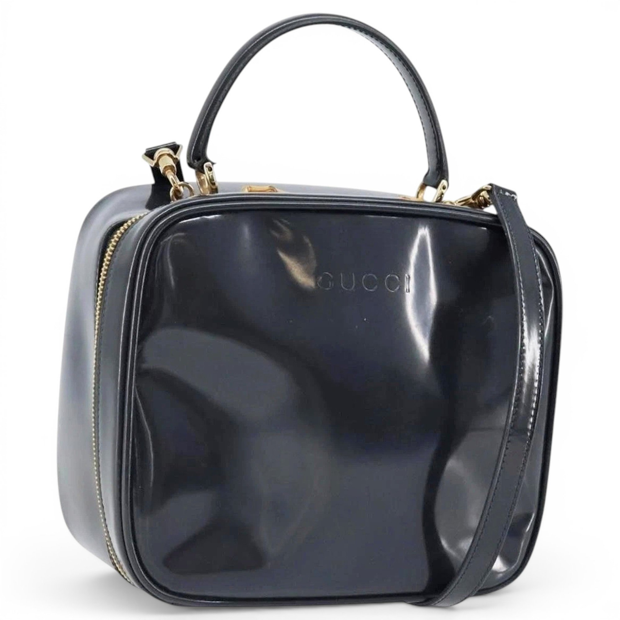 Patent leather handbag