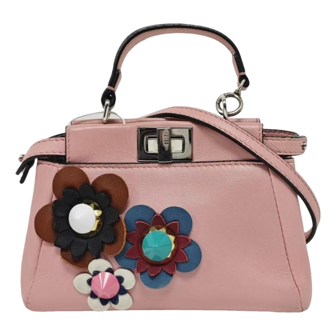 Peekaboo mini pocket leather crossbody bag