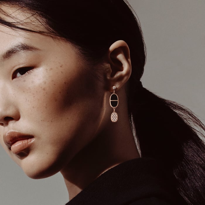 Sans Coloris Chaine d'Ancre Verso Dangle Earrings
