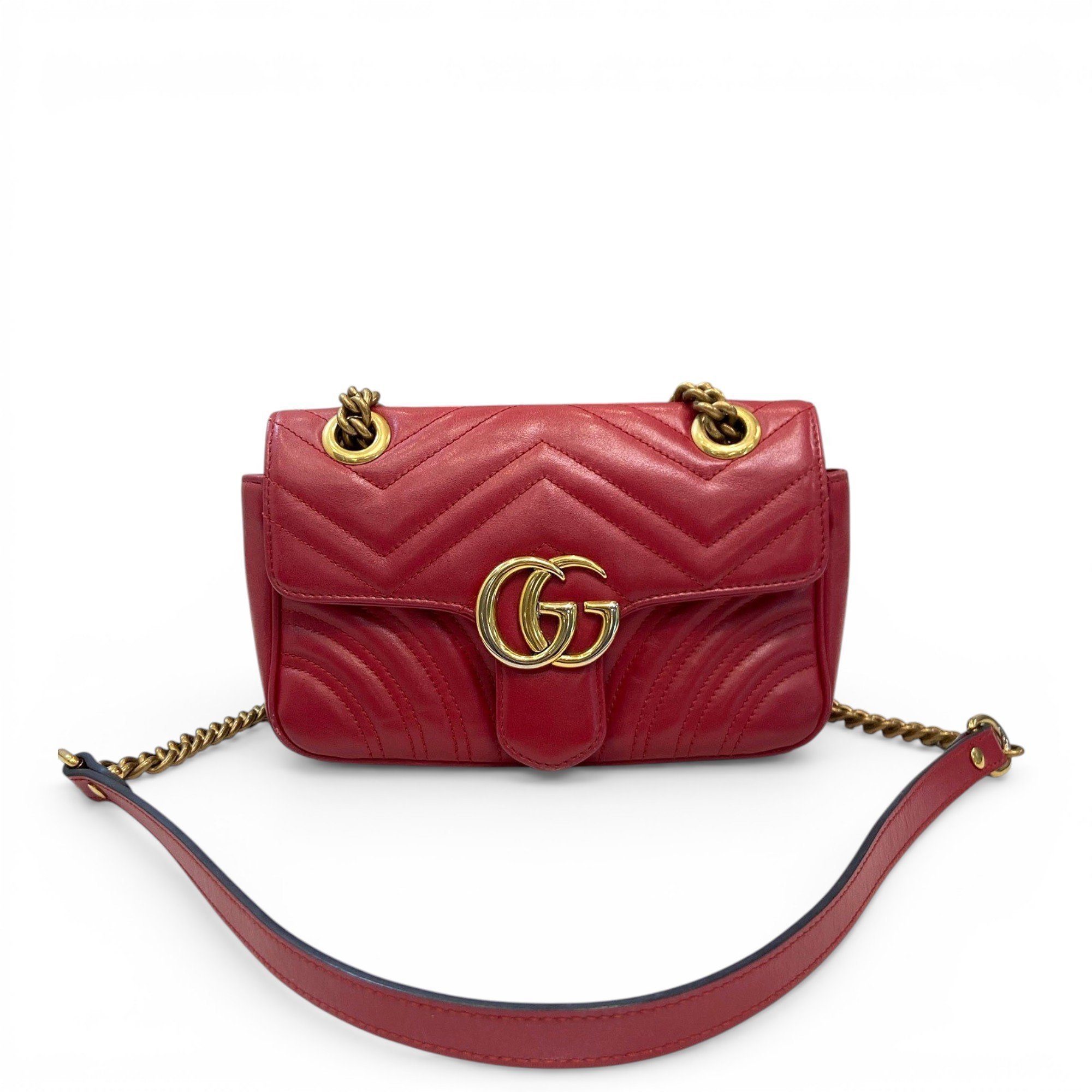 GG Marmont Flap leather crossbody bag