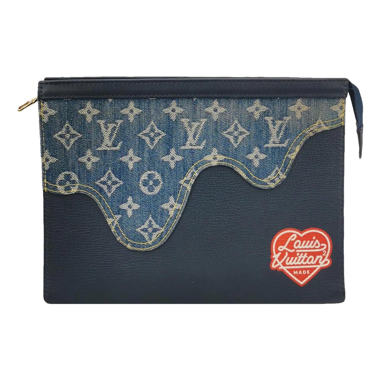 Leather clutch bag