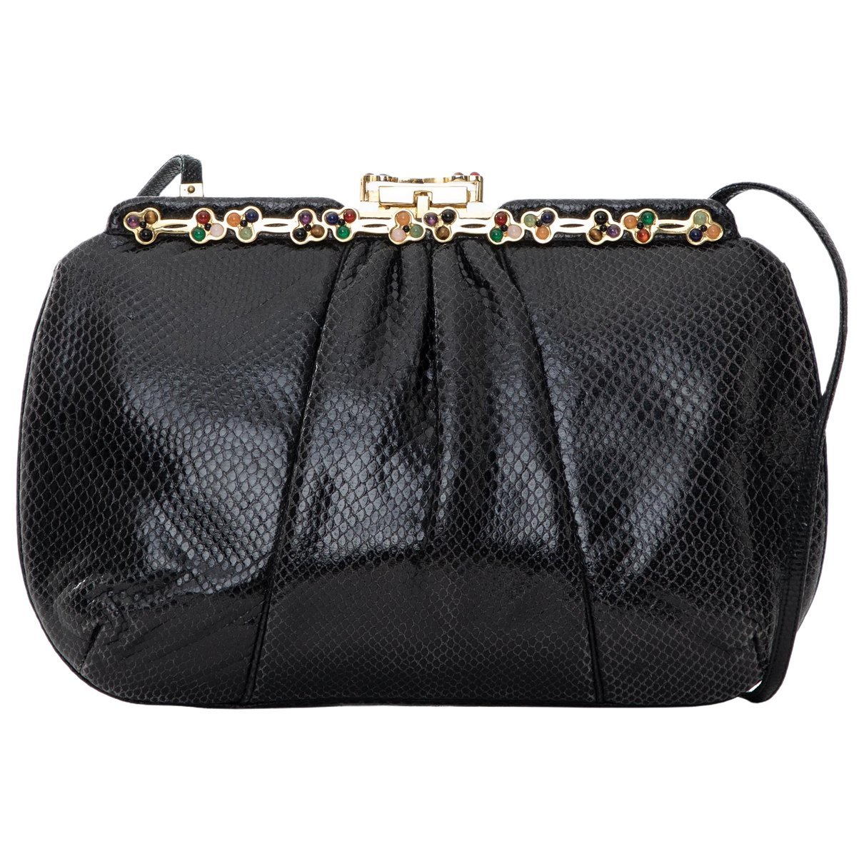 Exotic leathers clutch bag