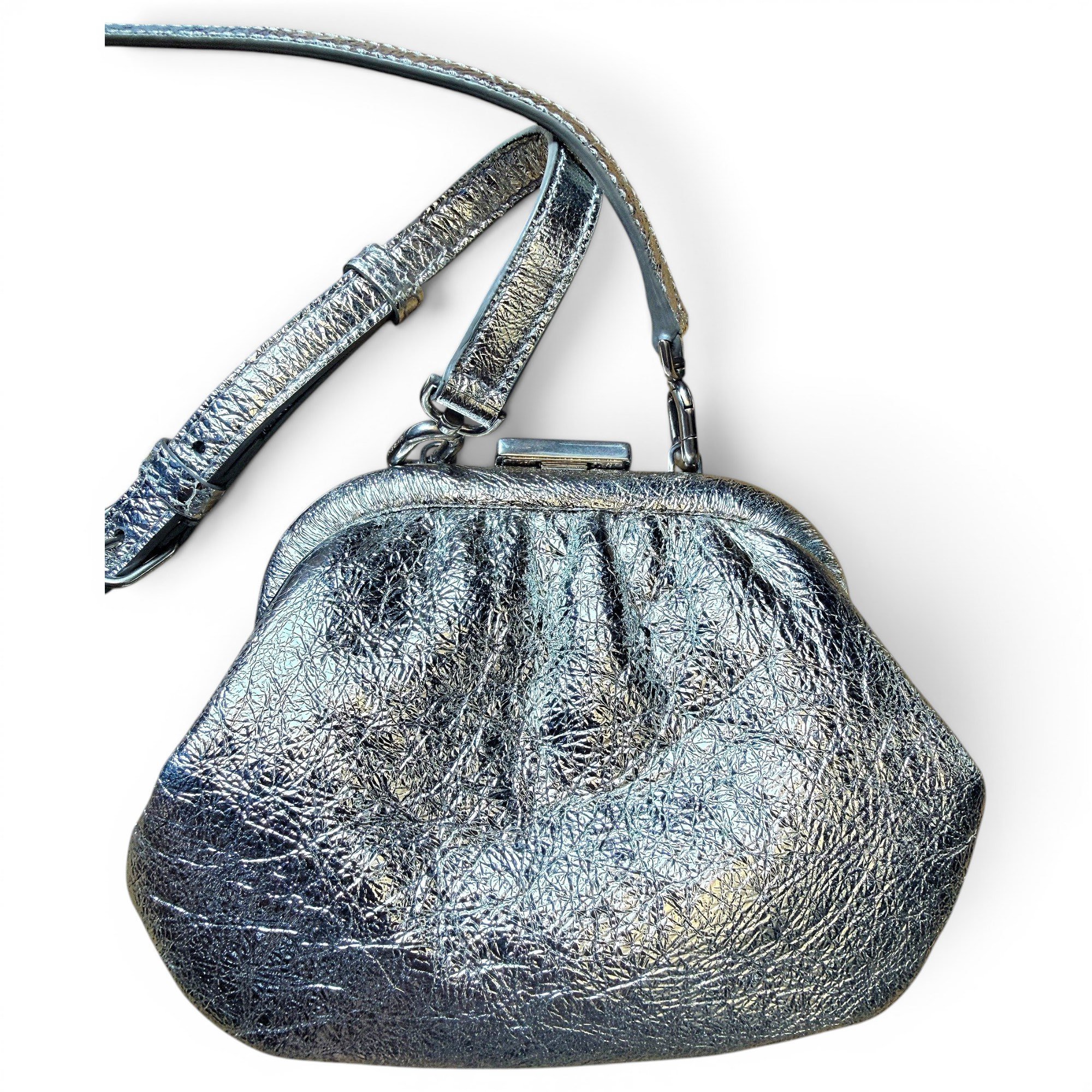 Leather clutch bag