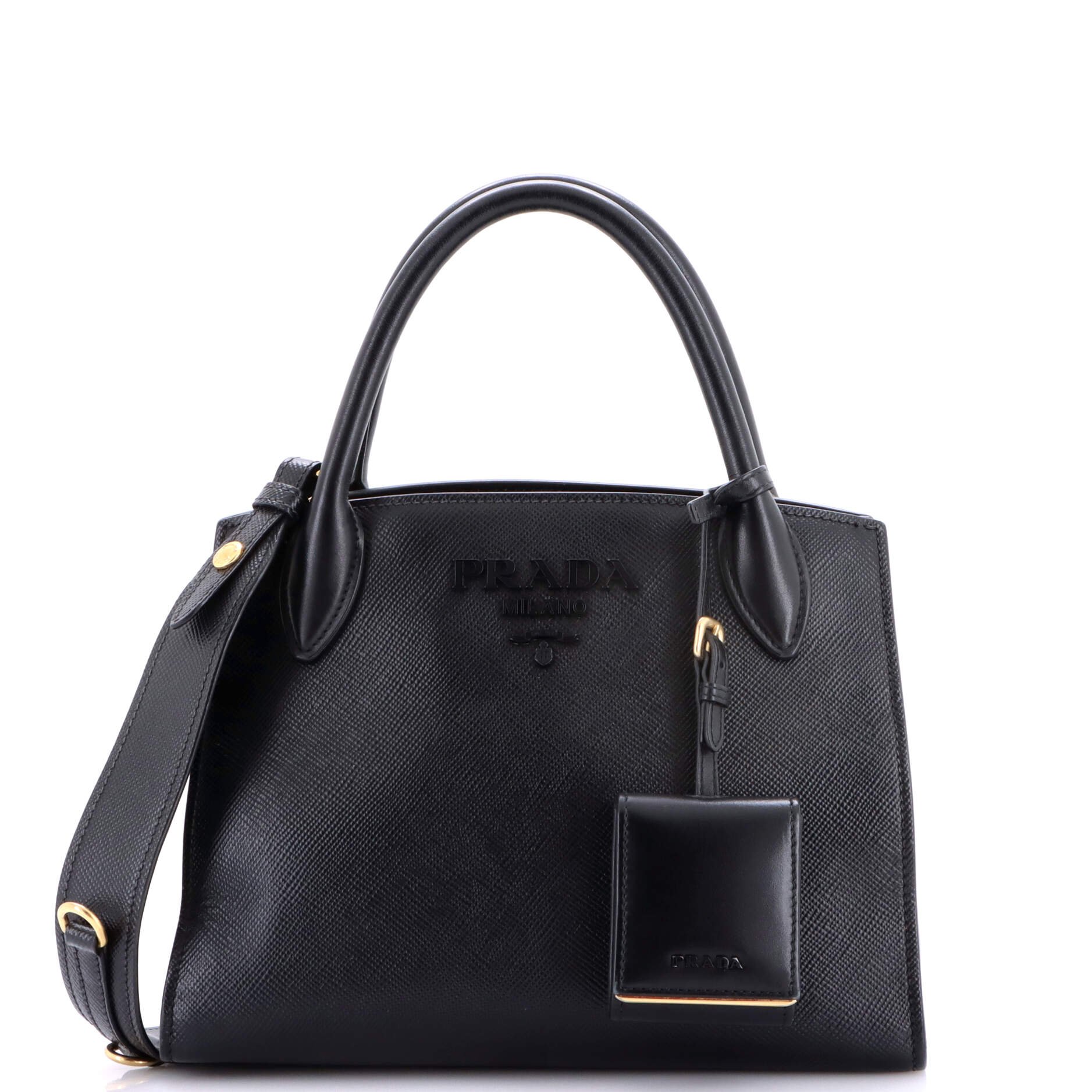 Monochrome Tote Saffiano with City Calf Small