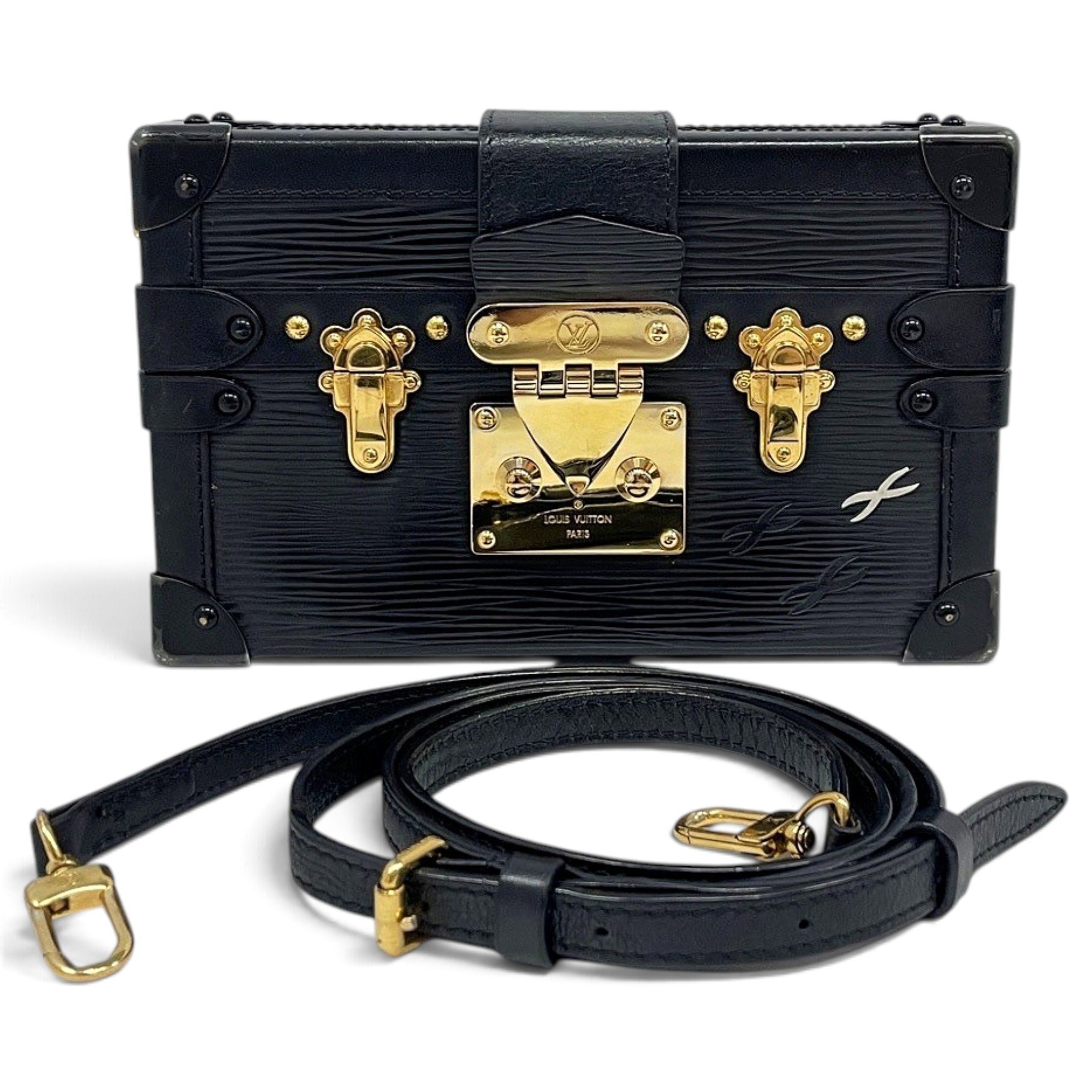 Petite Malle leather handbag