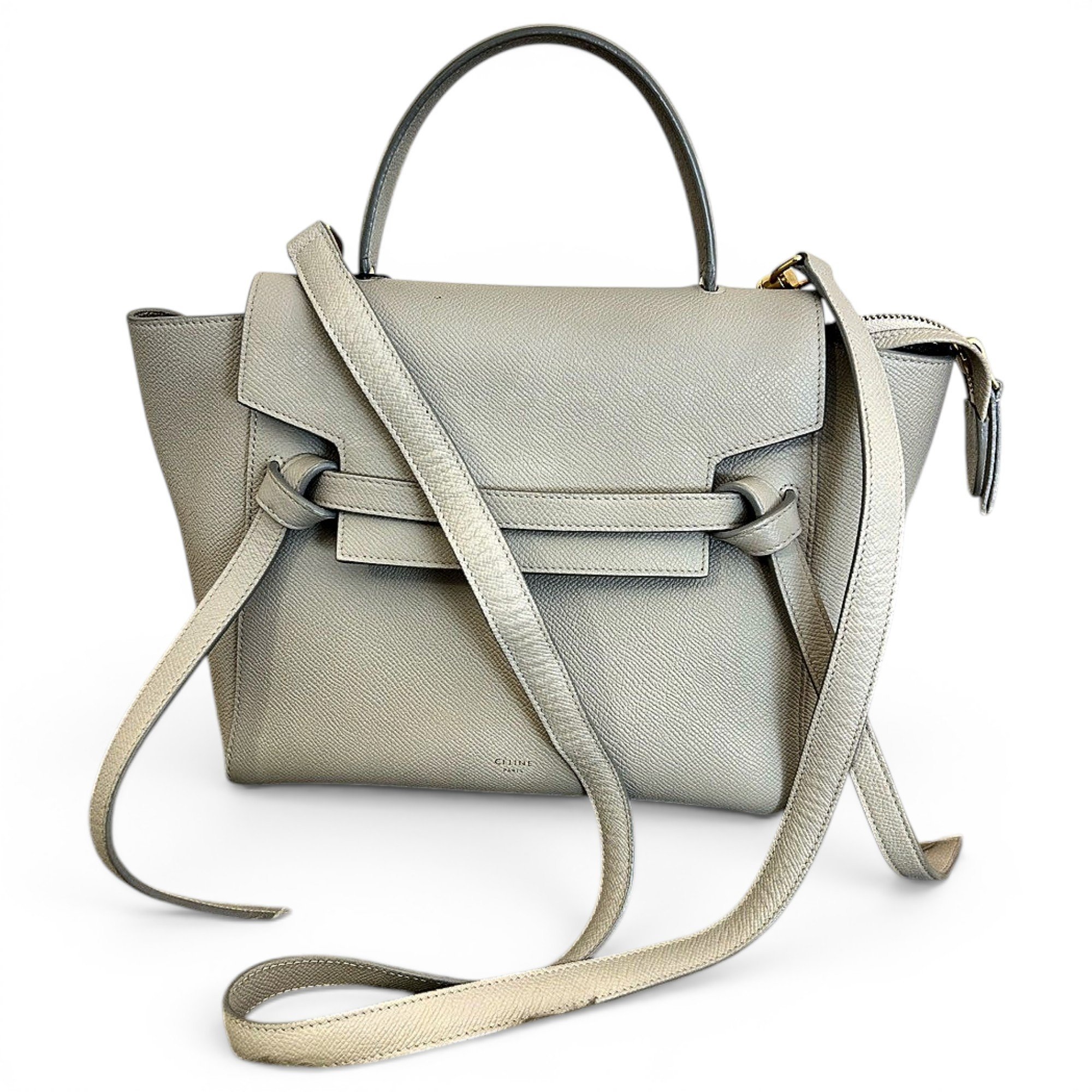 Belt leather handbag