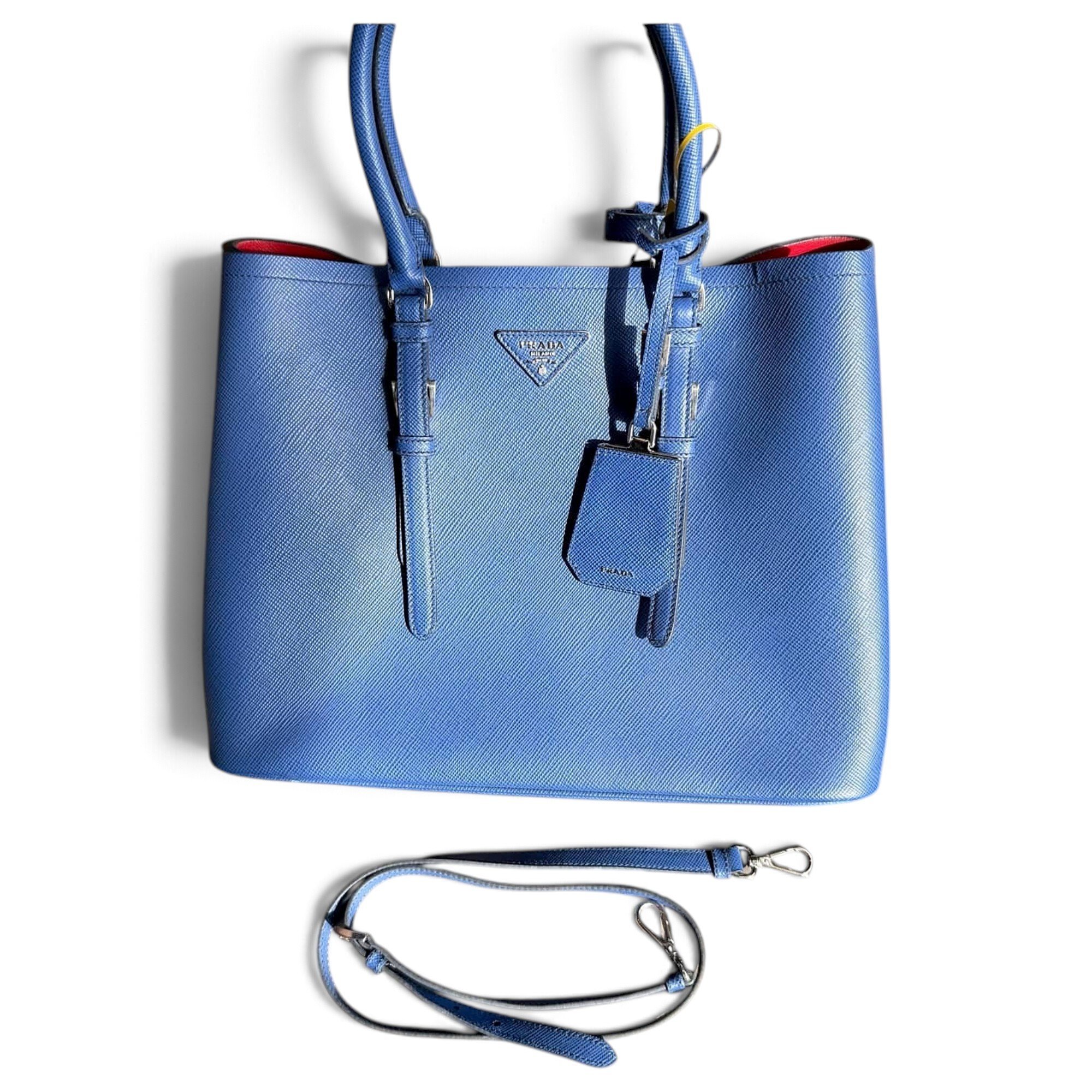 Prada Double pony-style calfskin tote