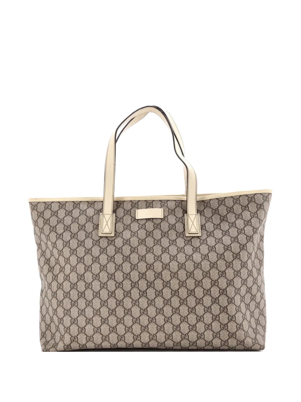 Plus GG Coated Canvas with Leather Large tote bag