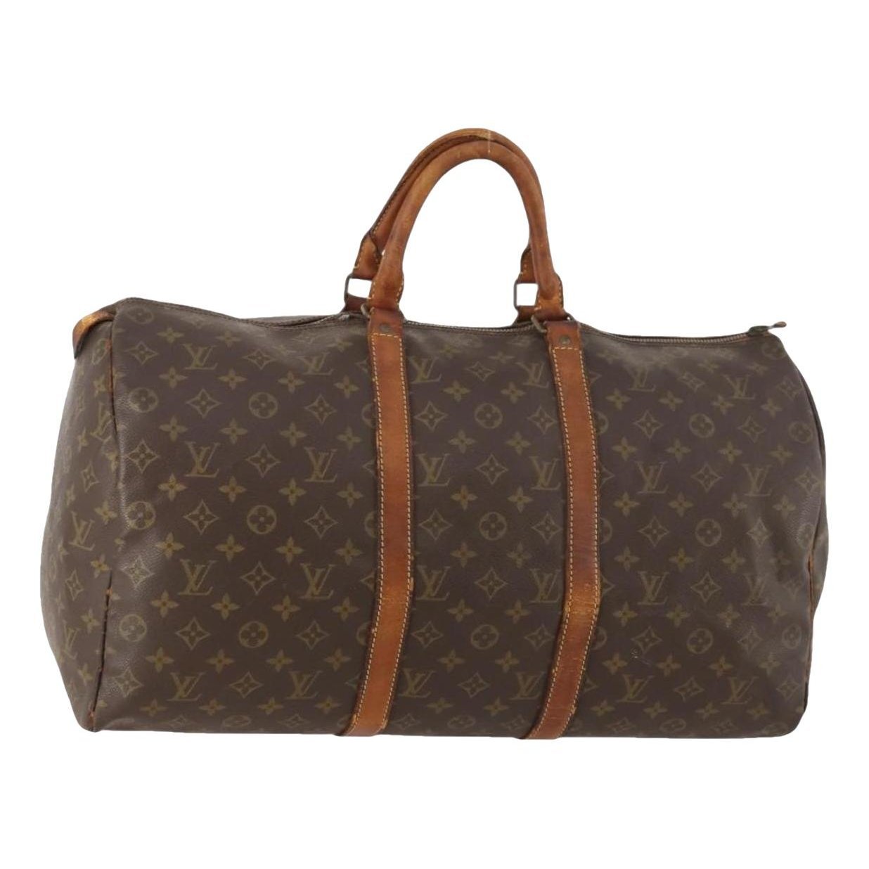 Keepall leather travel bag