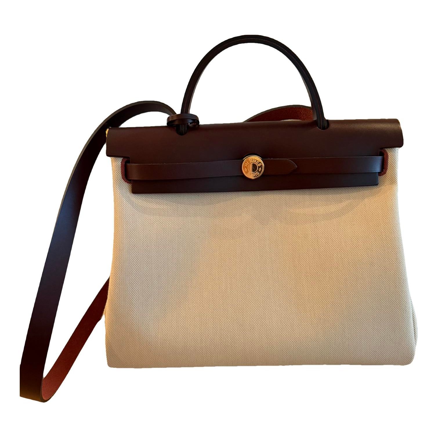 Hermes Herbag Handbag Beton