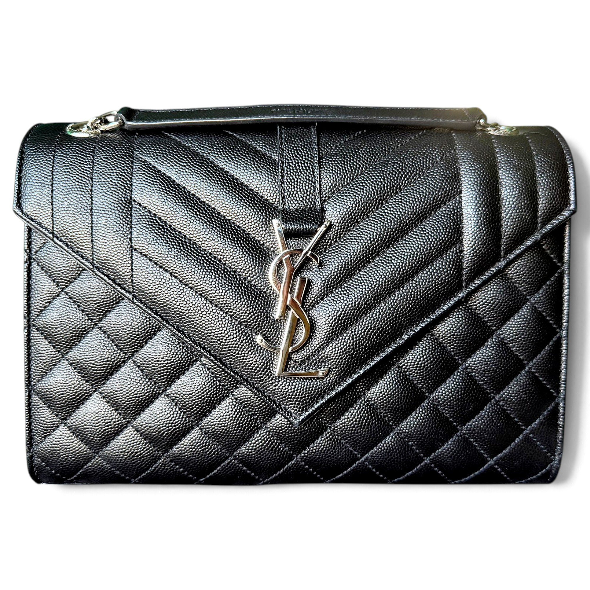Envelope leather handbag