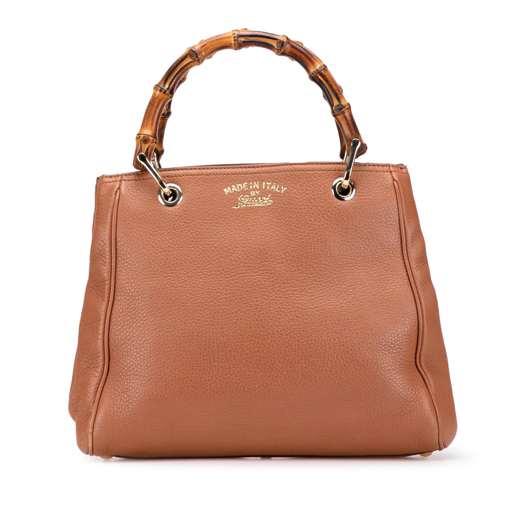 Bamboo pony-style calfskin satchel