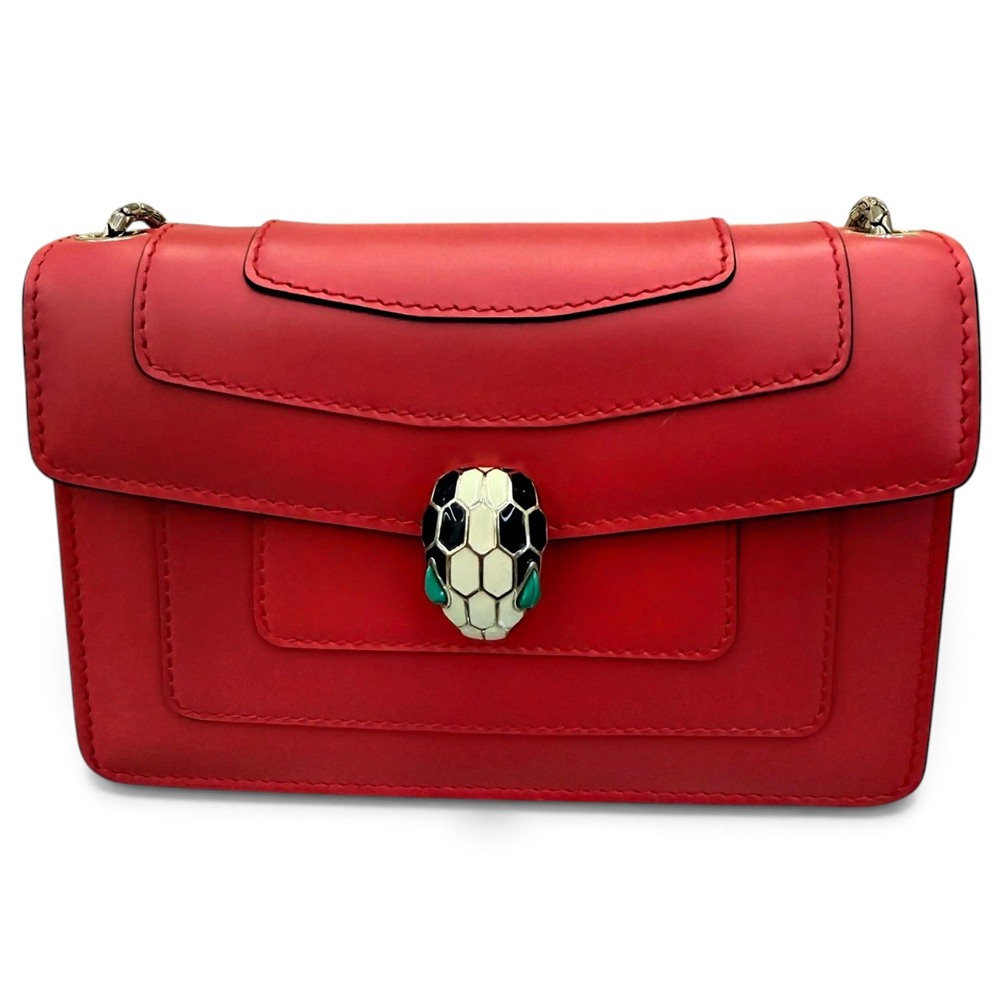 Serpenti leather handbag