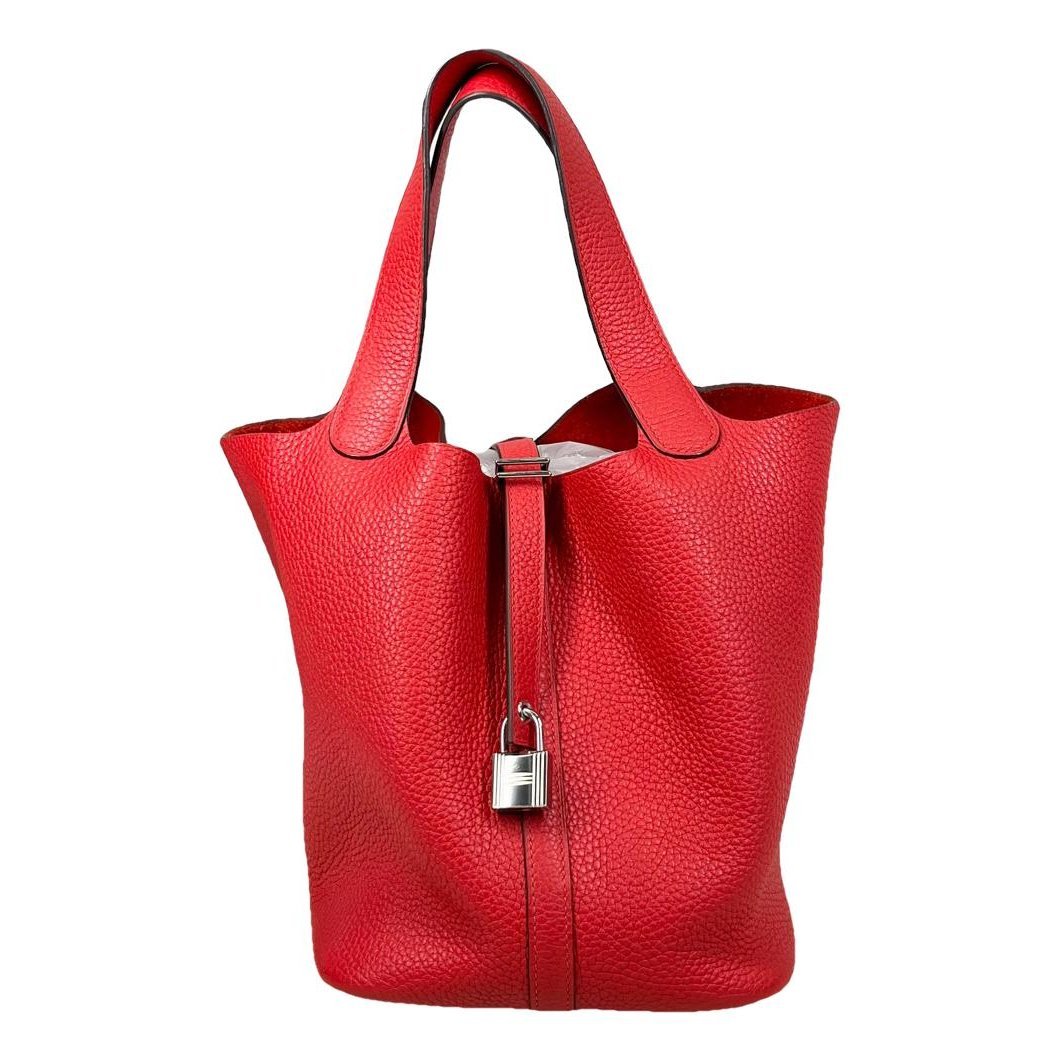 Picotin leather tote