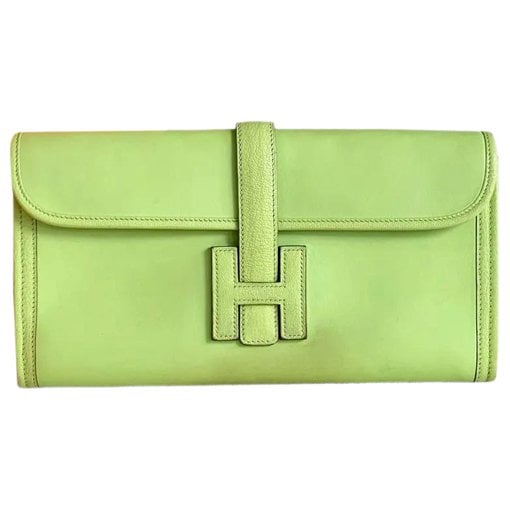 Jige leather clutch bag
