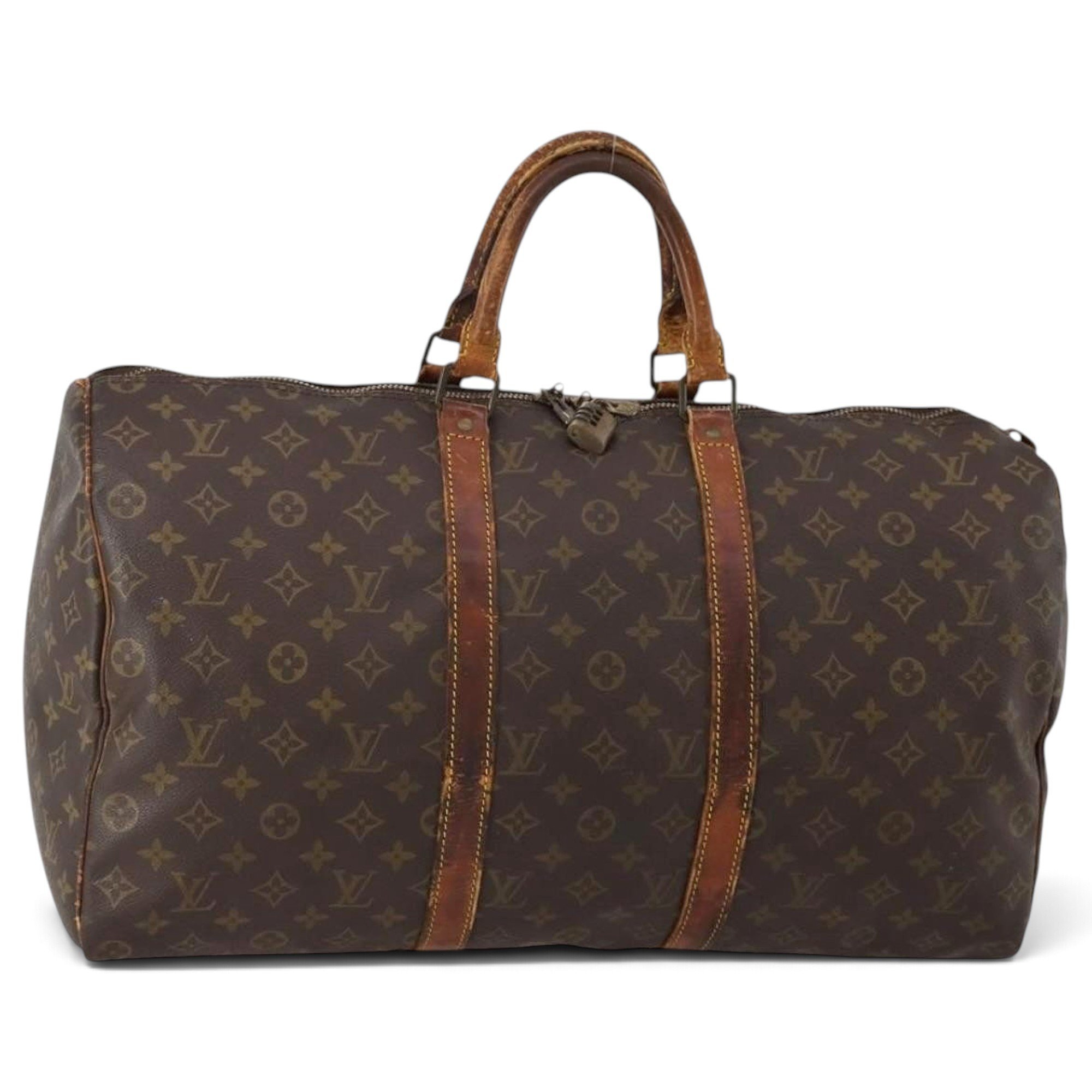 Keepall leather travel bag
