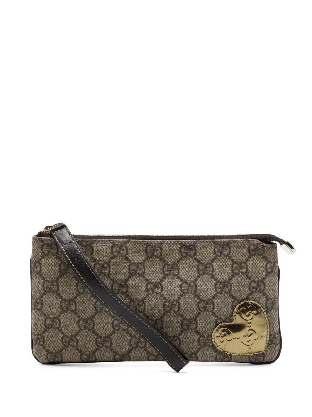 2000-2015 Guccissima Heart Trimmed GG Supreme Wristlet clutch bag