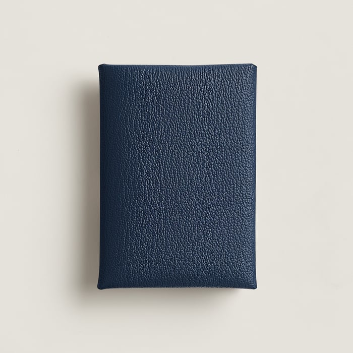 Navy Calvi Duo Compact Card Holder