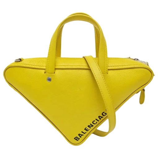 Triangle leather handbag