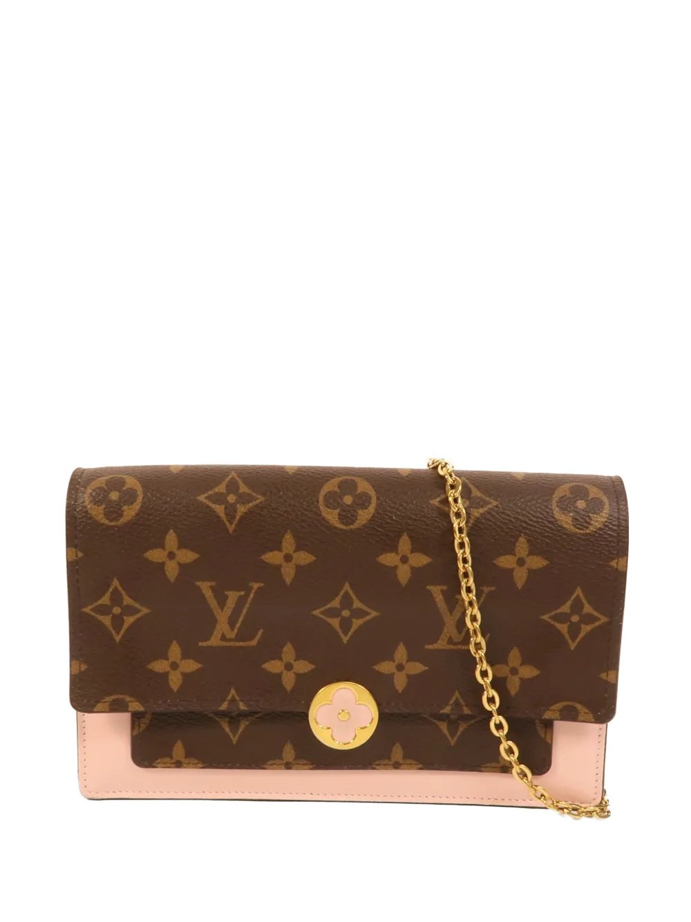  Louis Vuitton Flore Monogram chain wallet shoulder bag