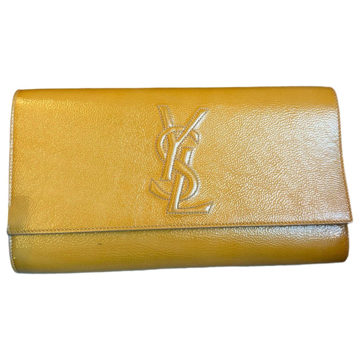 Patent leather clutch bag