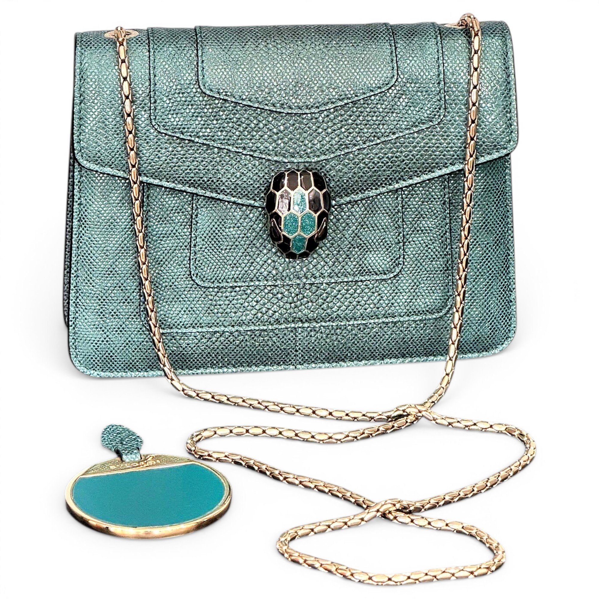 Serpenti leather handbag