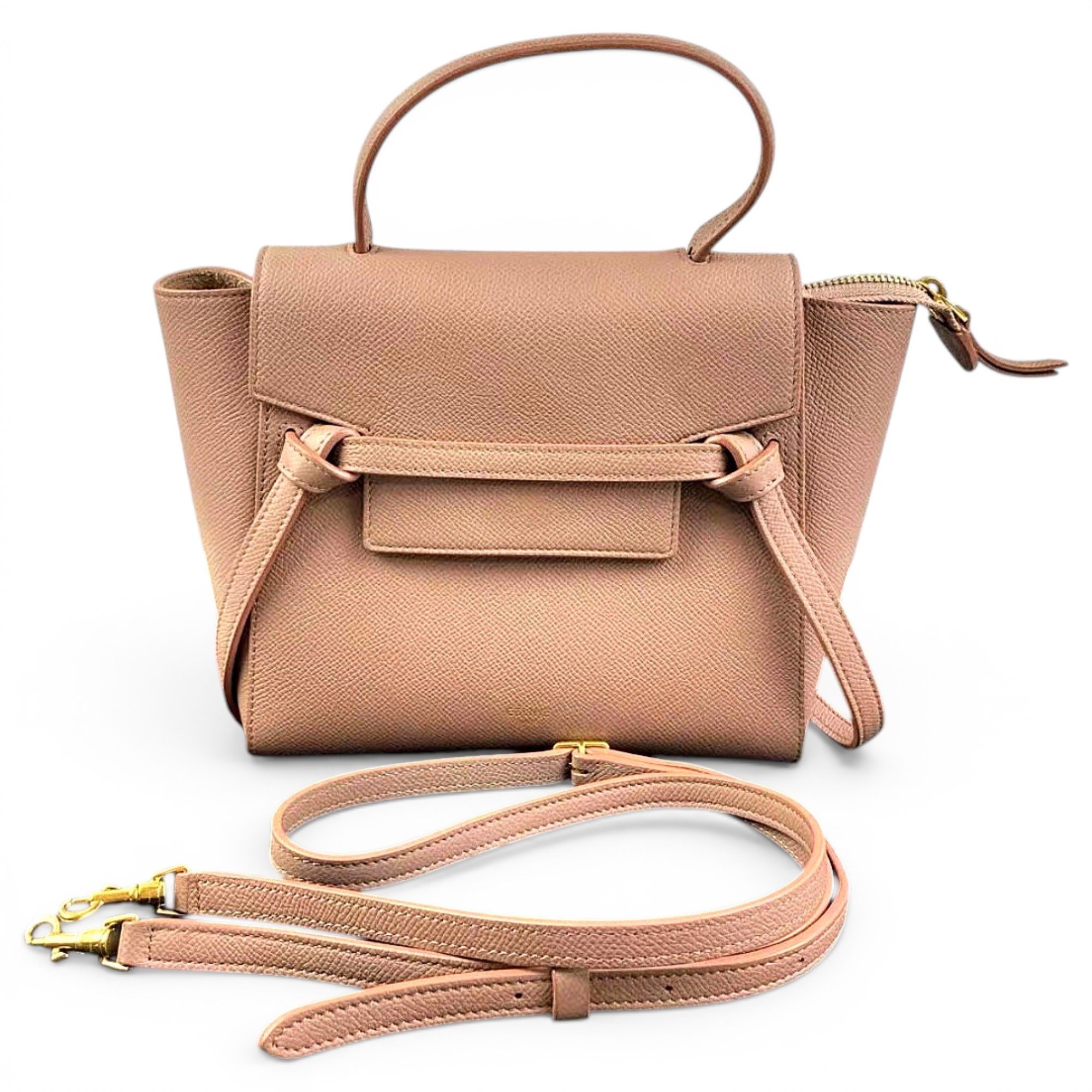 Belt leather handbag