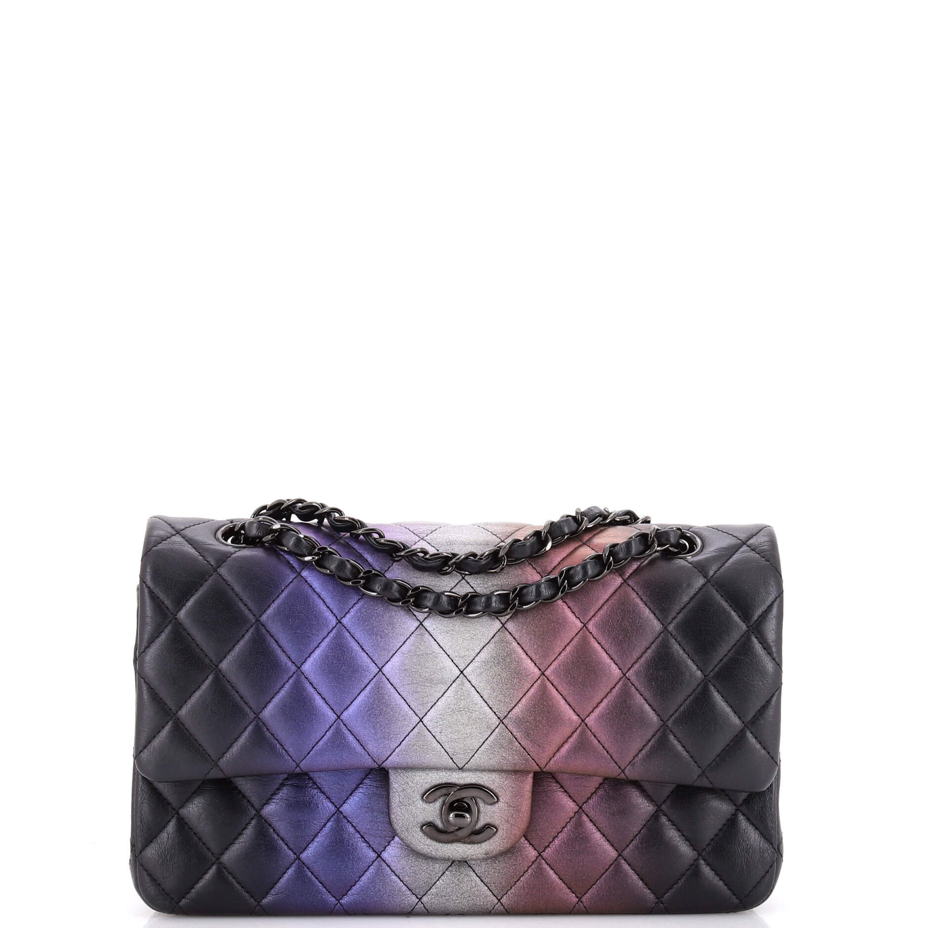 Classic Double Flap Bag Quilted Ombre Iridescent Calfskin Medium