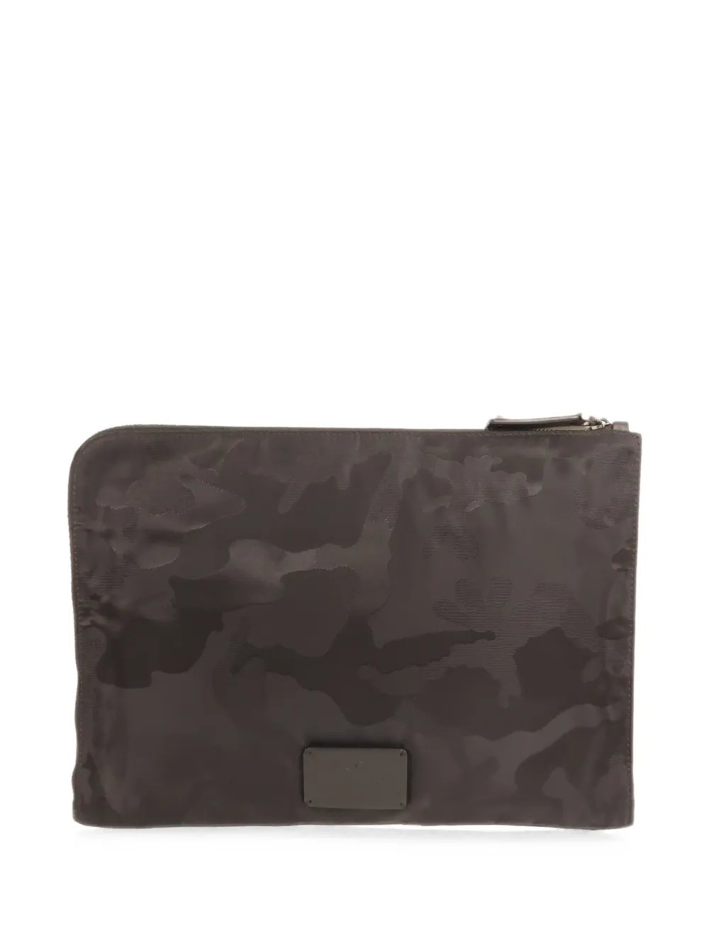 camouflage-print clutch bag