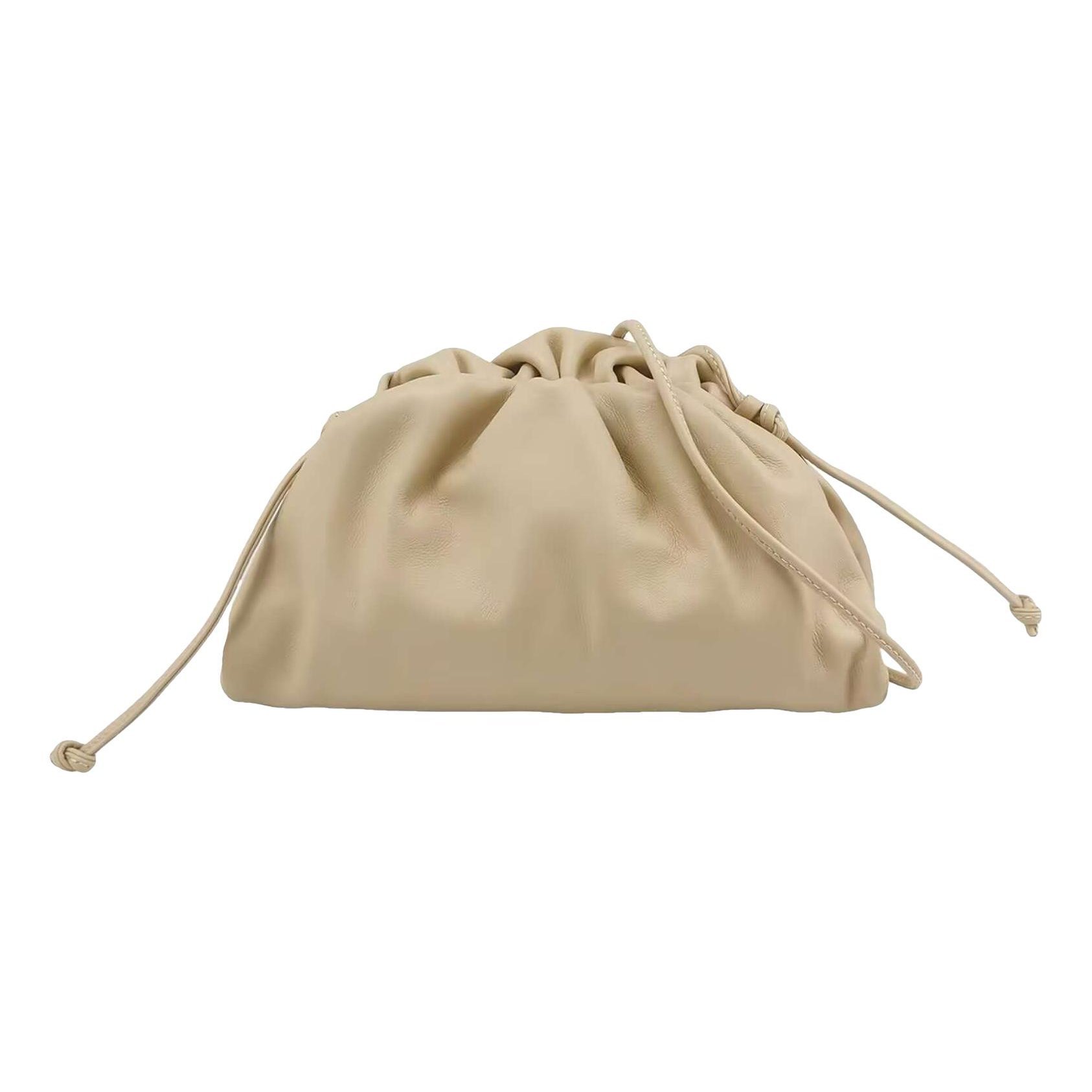 Pouch leather handbag