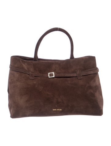 Manu Atelier Suede Top Handle Bag