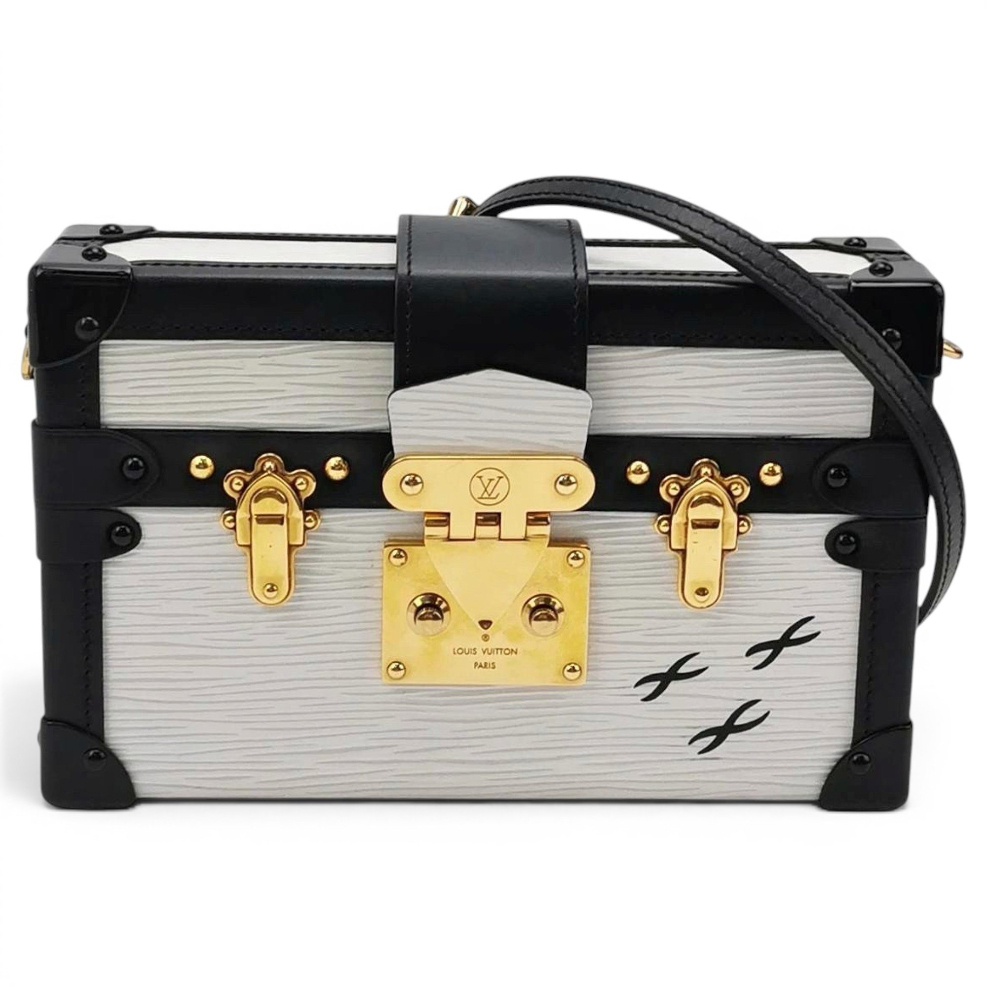 Petite Malle leather handbag