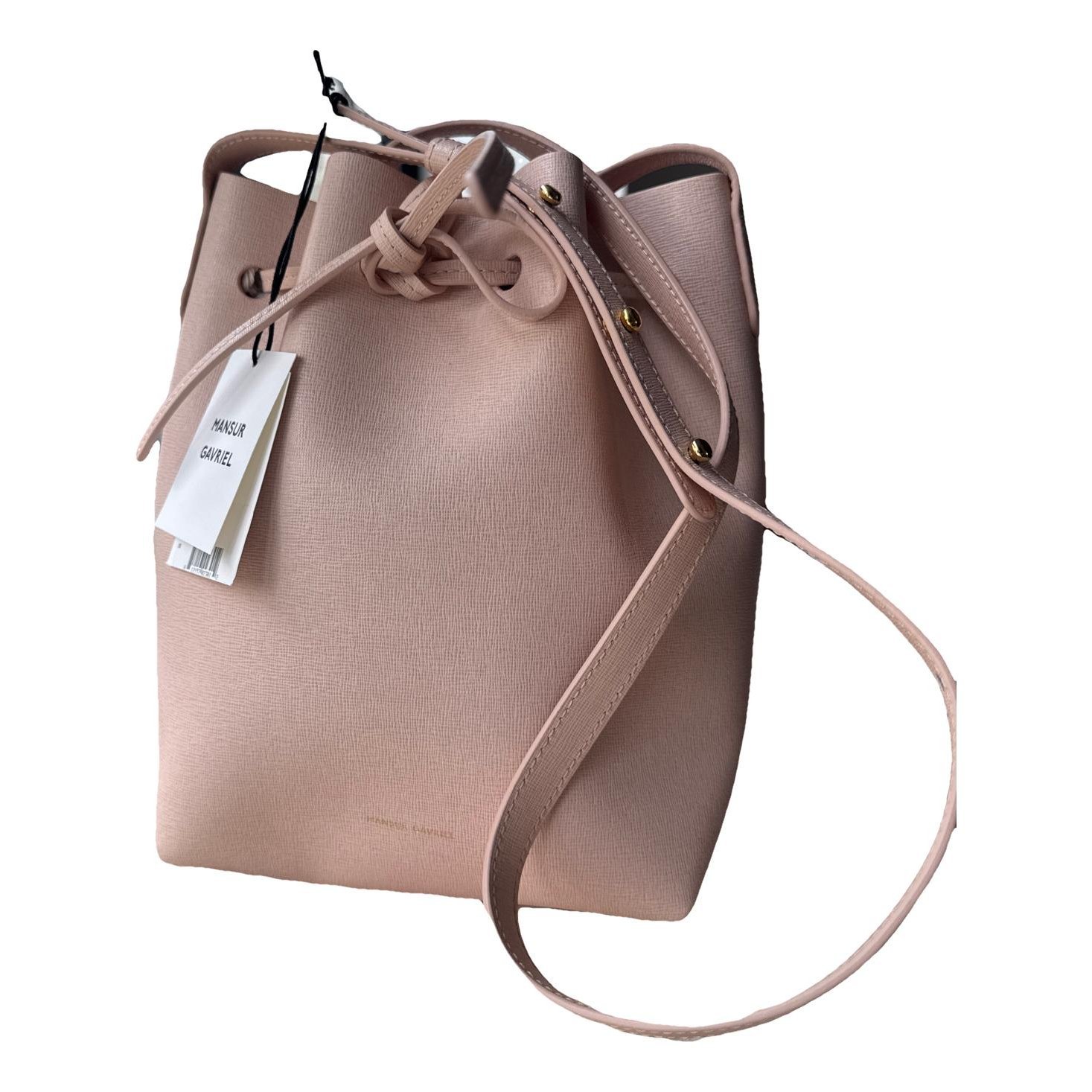 Bucket leather handbag