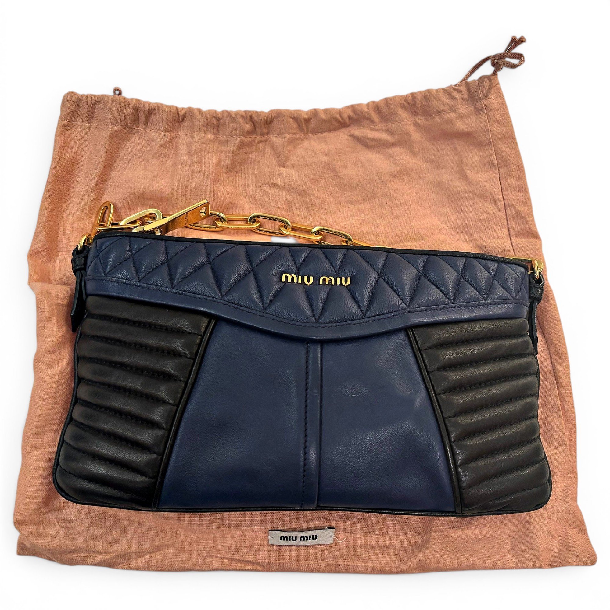 Leather clutch bag