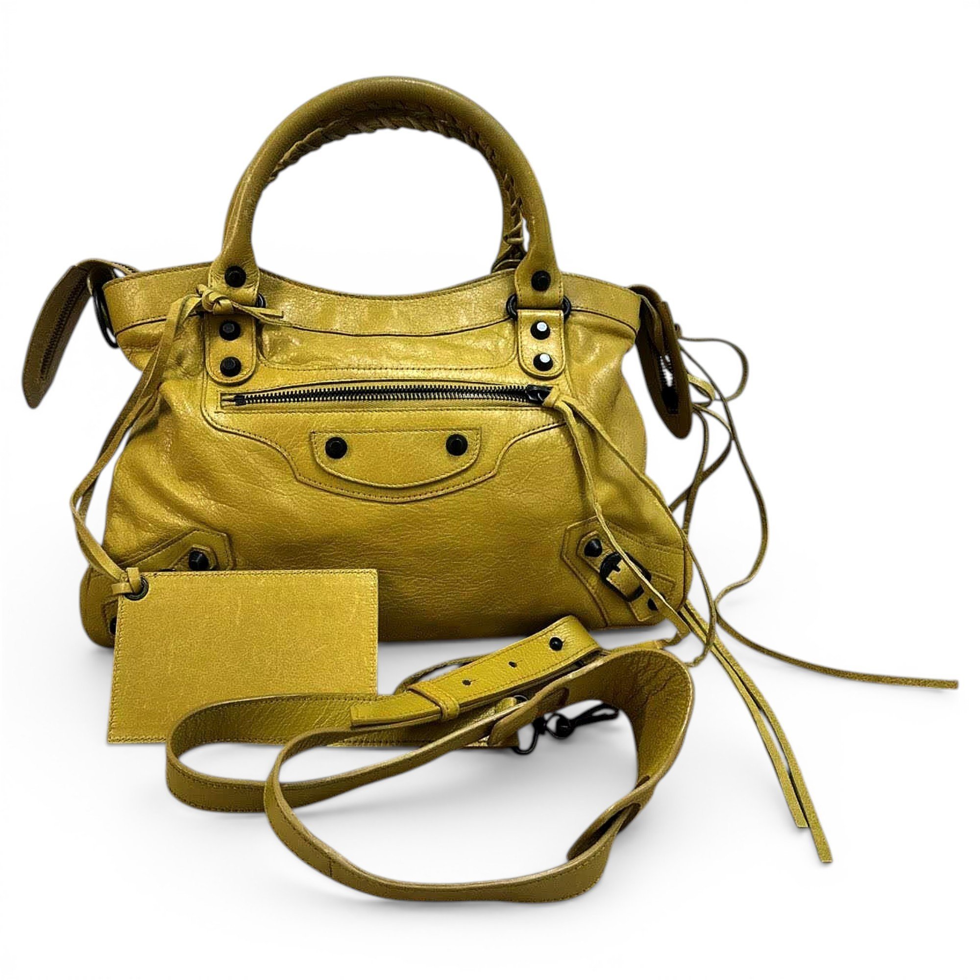 Classic Metalic leather handbag
