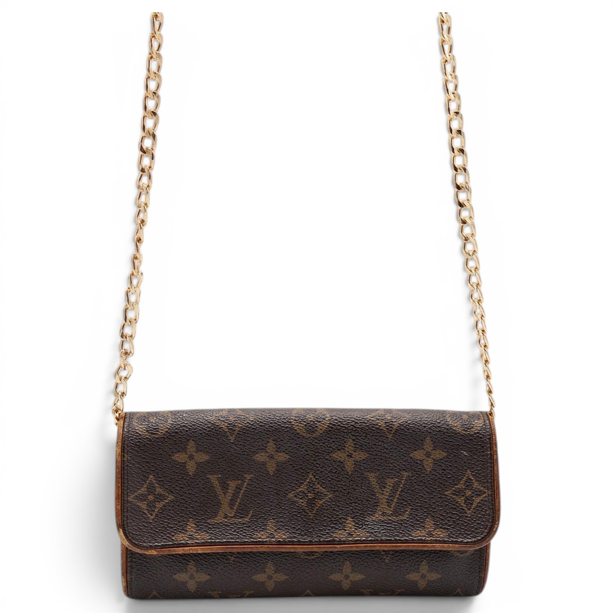 Twin leather crossbody bag