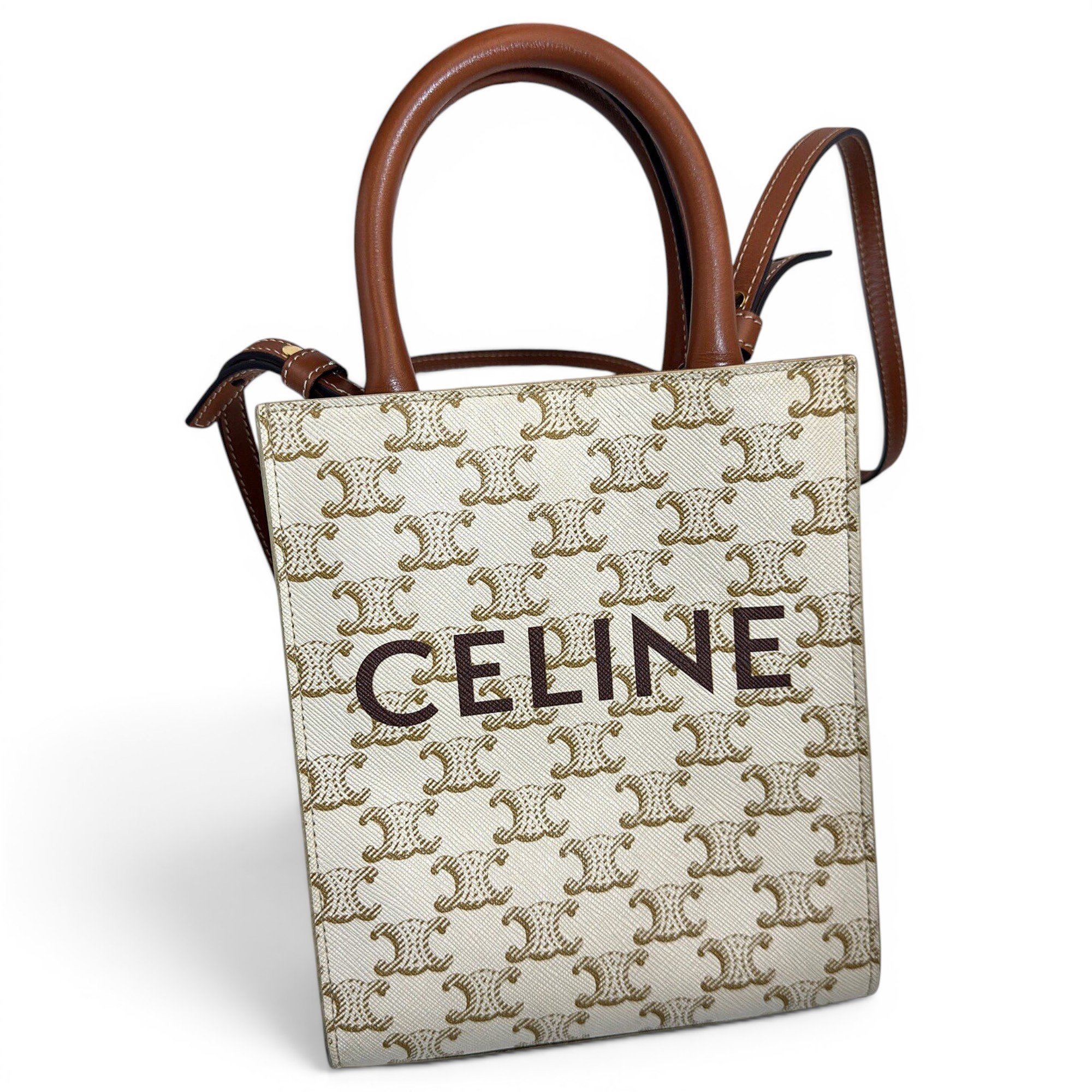 Cabas Vertical leather tote