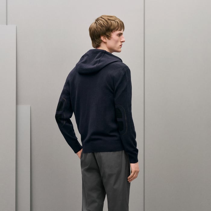 Marine "Maillon Chaine d'Ancre" Zipped Cashmere Jacket