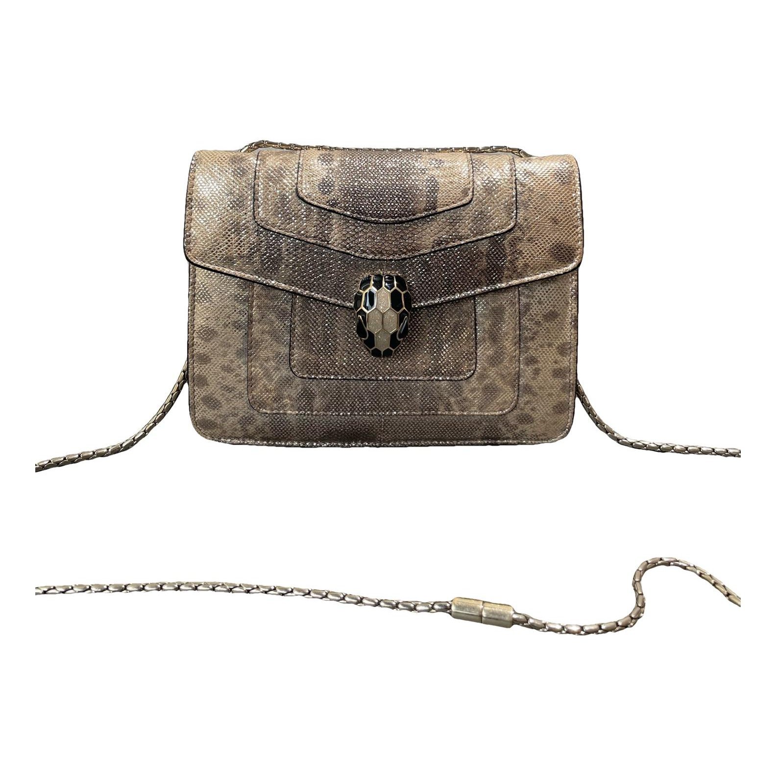 Serpenti leather handbag