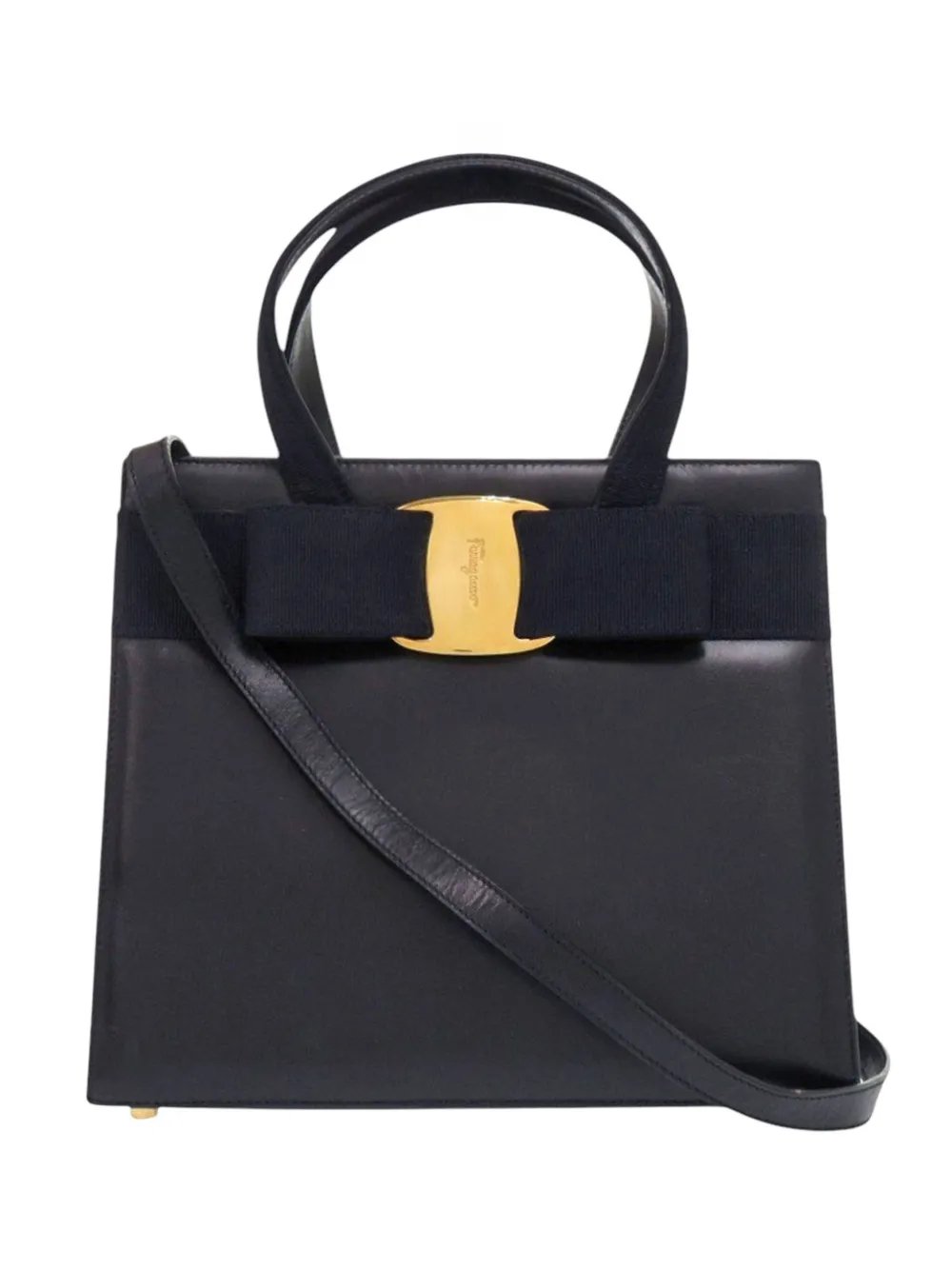 Ferragamo 20th Century Leather Vara Bow satchel