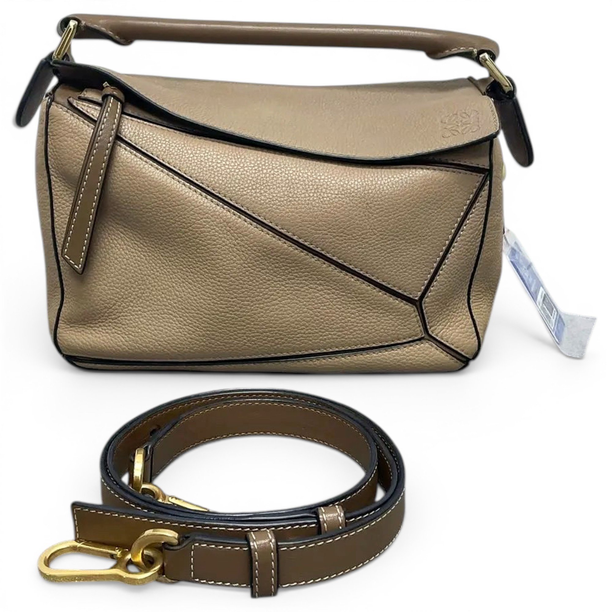 Puzzle leather crossbody bag