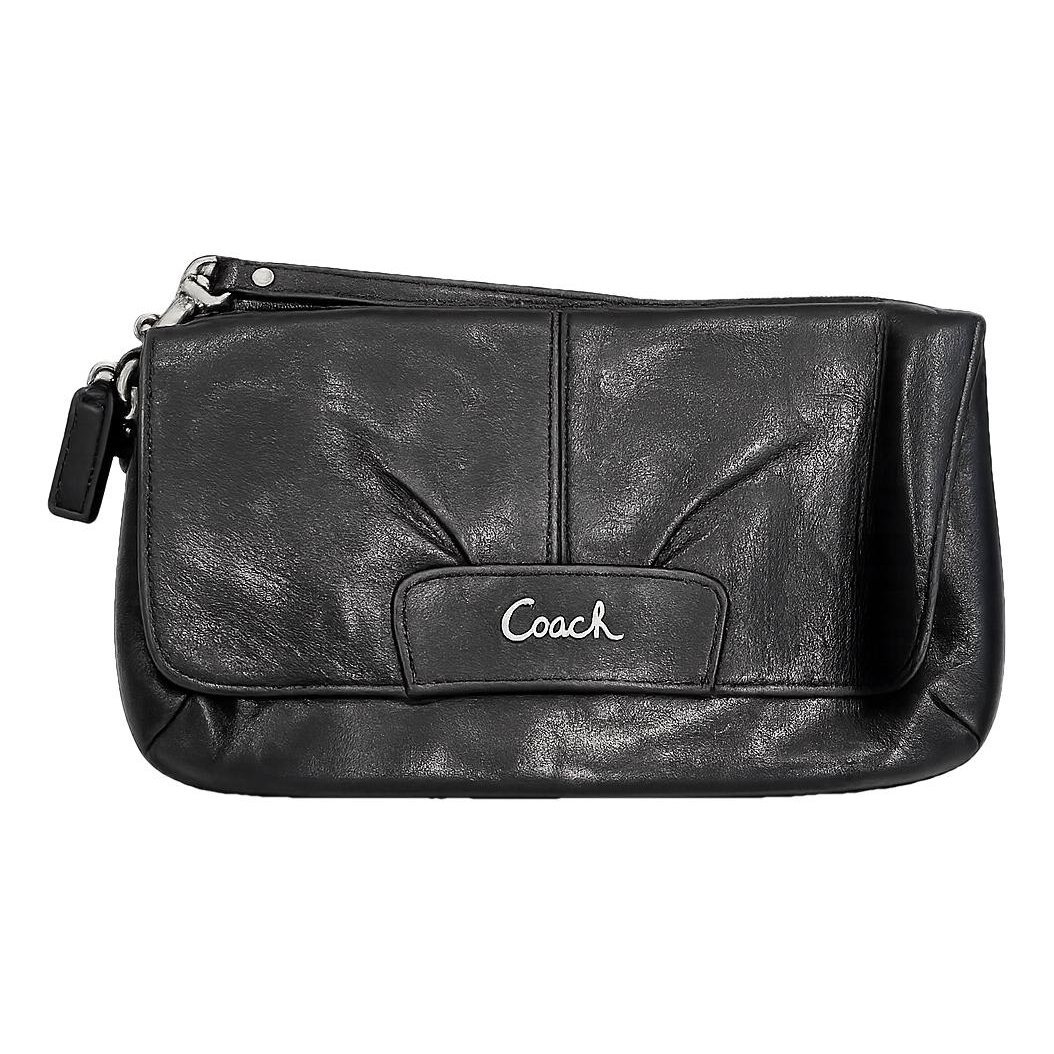 Leather clutch bag