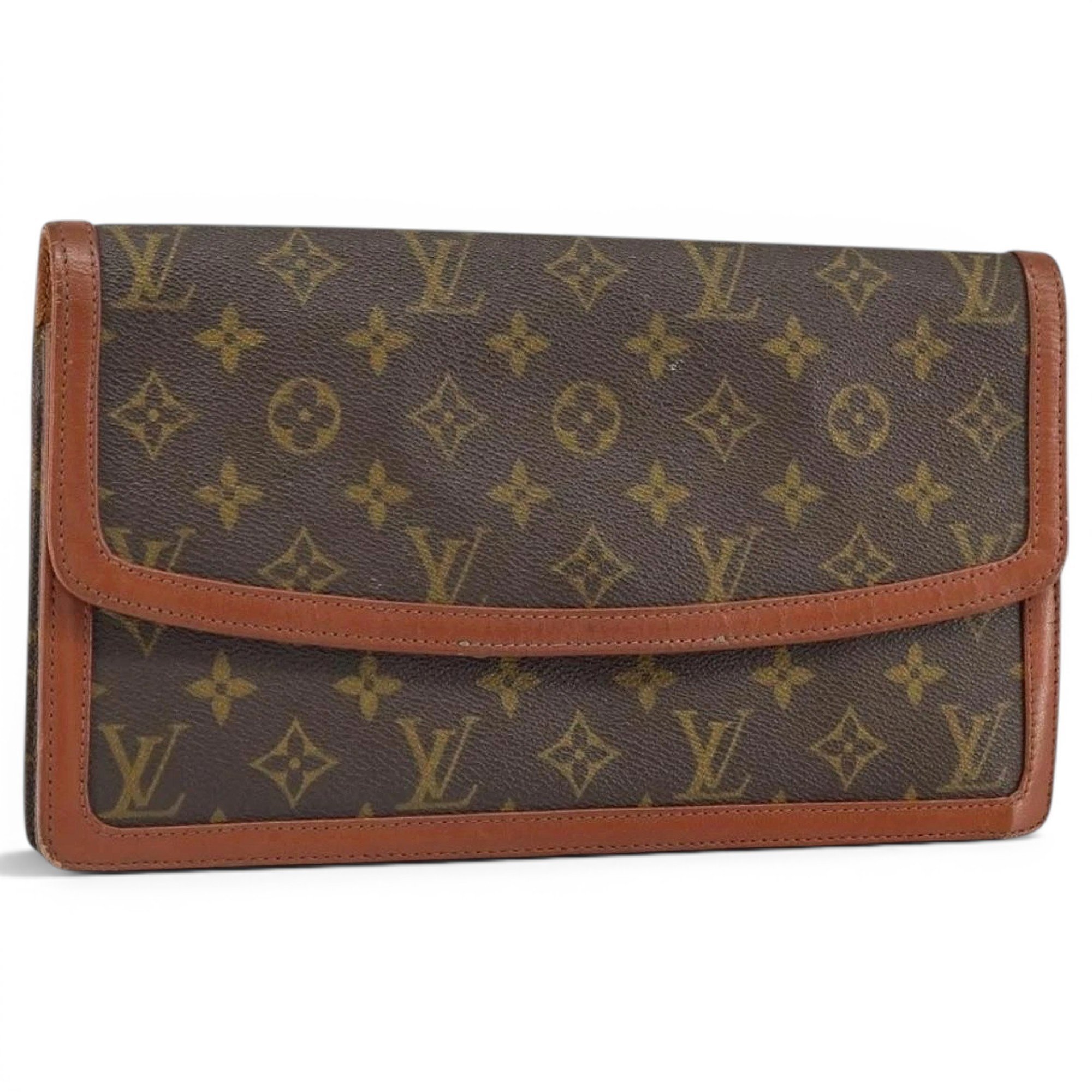 Leather clutch bag