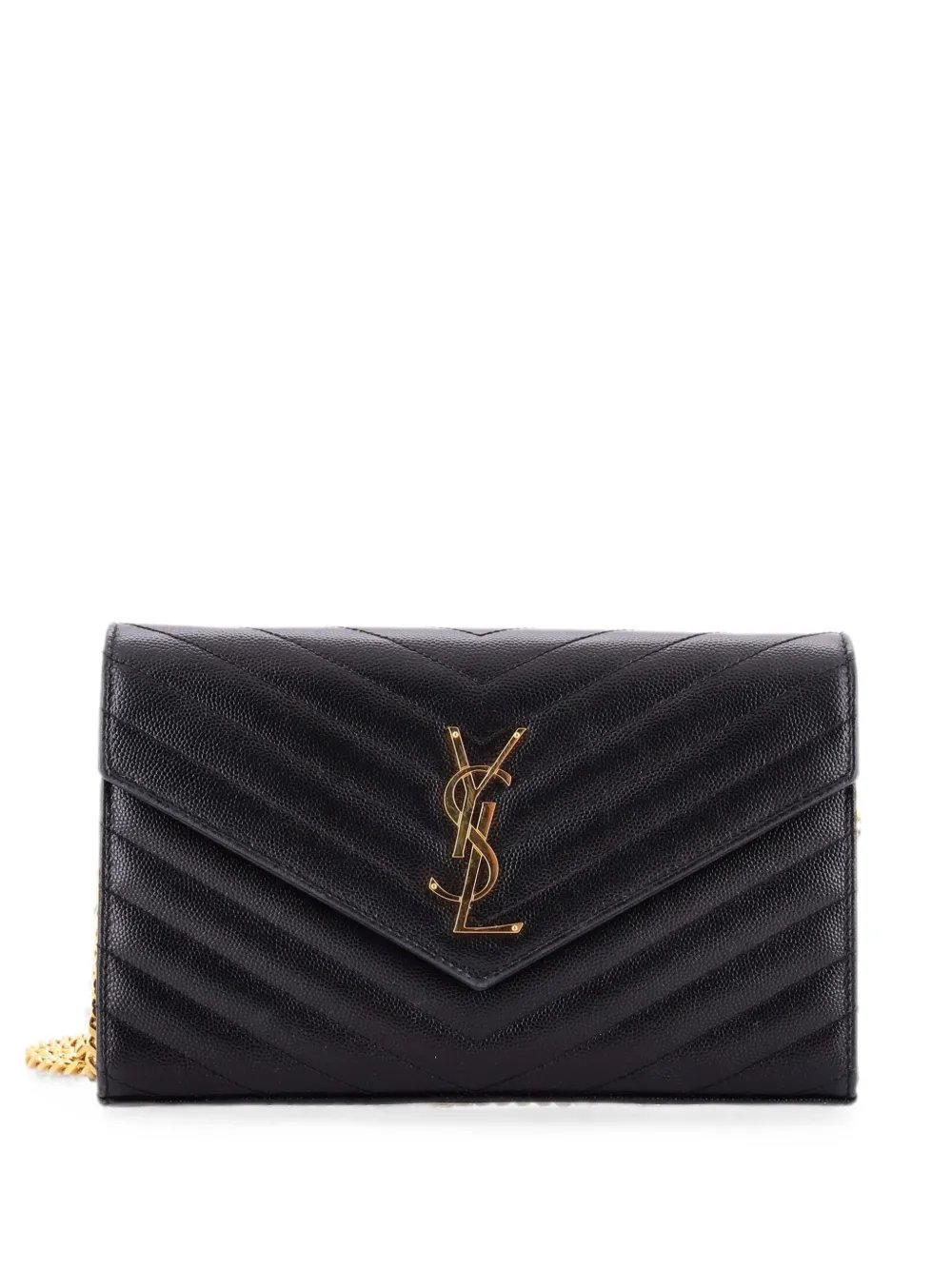 Classic Monogram Wallet on Chain Matelasse Chevron Leather Medium crossbody bag