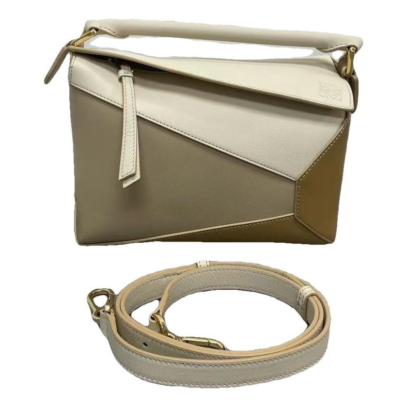 Puzzle leather crossbody bag
